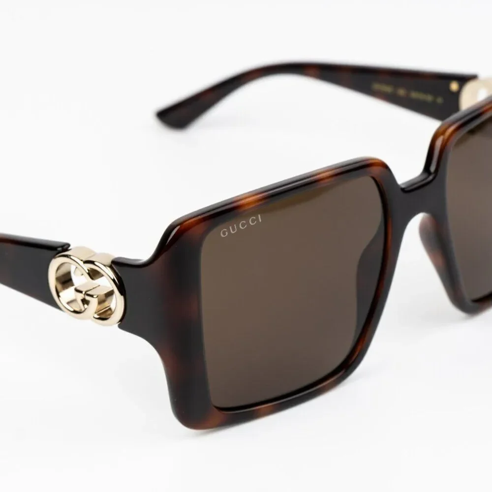 SALE! NEW Gucci GG1692S 002 Havana Brown Square Women Sunglasses